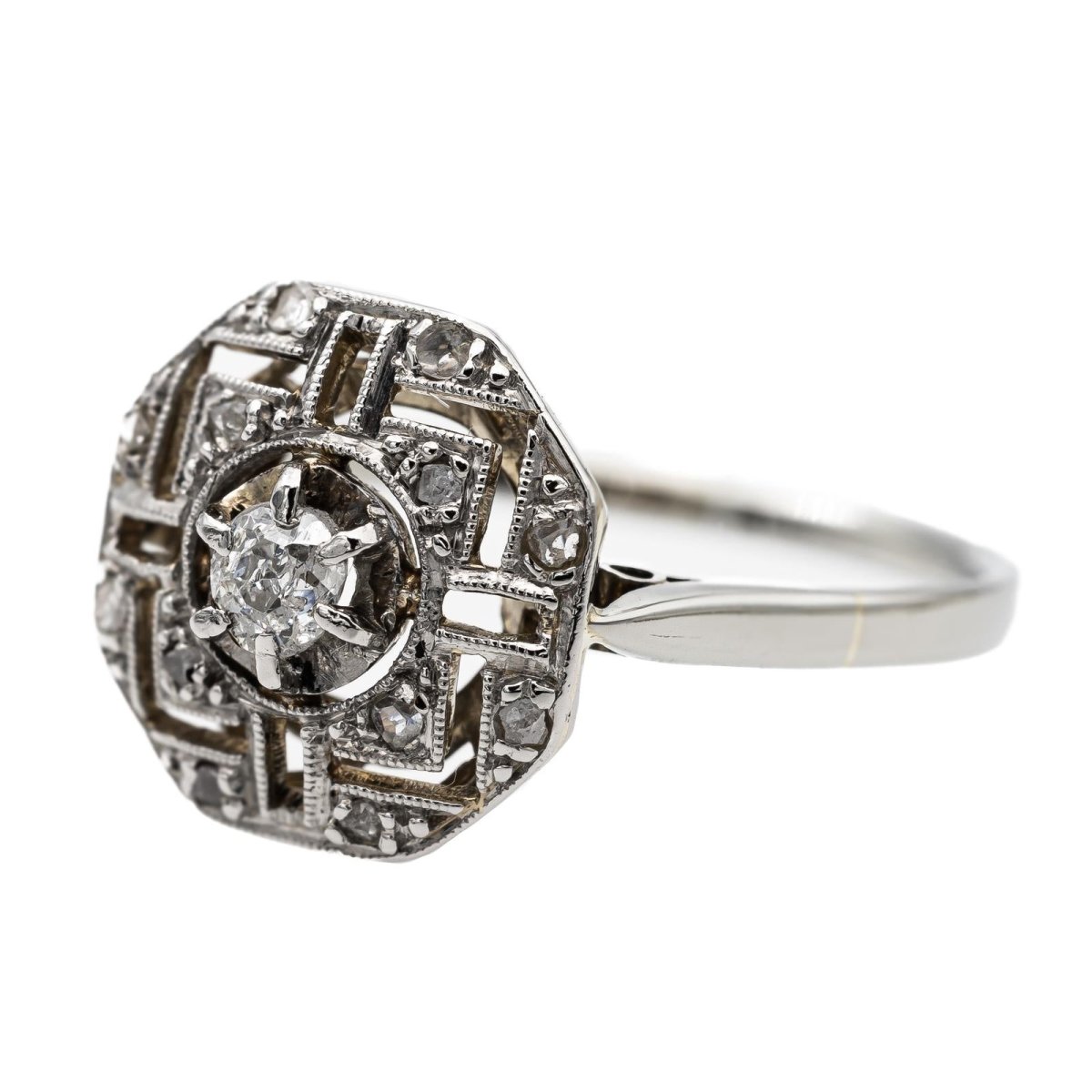 Bague Or blanc Diamant - Castafiore