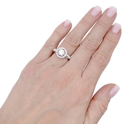 Bague or blanc, diamants. - Castafiore