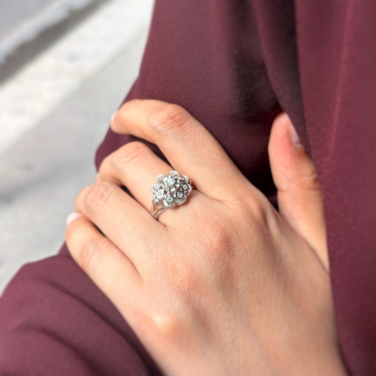 Bague - Or blanc & Diamants - Castafiore