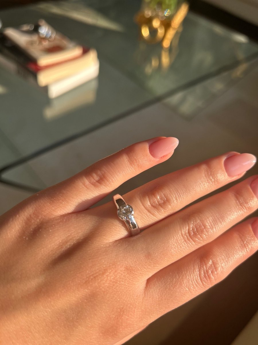 Bague - Or blanc et diamant - Castafiore