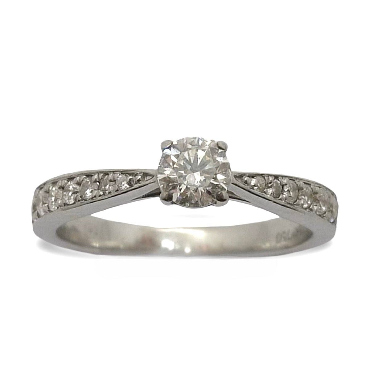 Bague or blanc et diamants 0,53 ct - Castafiore