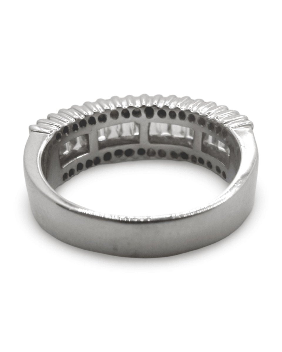 Bague or blanc et diamants 1 ct - Castafiore