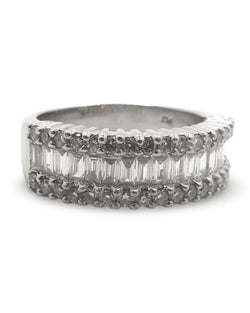 Bague or blanc et diamants 1 ct - Castafiore