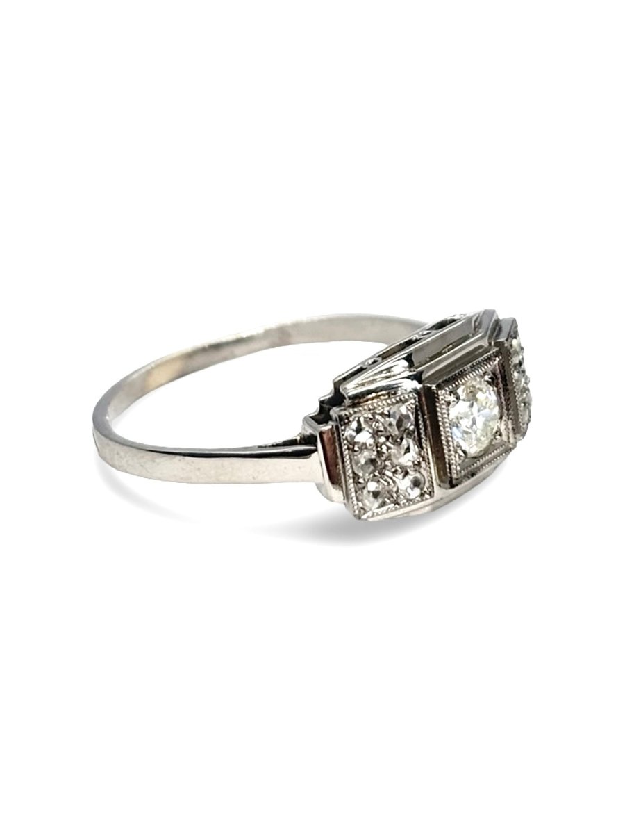 Bague or blanc et diamants - Castafiore
