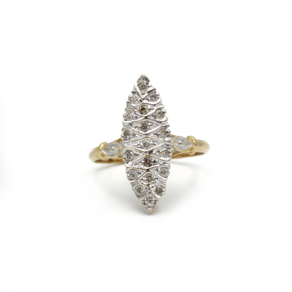 Bague - Or blanc et jaune et diamants - Castafiore