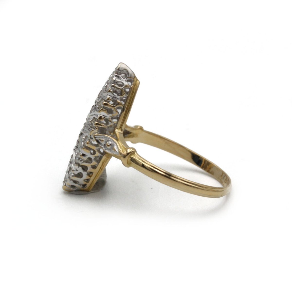 Bague - Or blanc et jaune et diamants - Castafiore