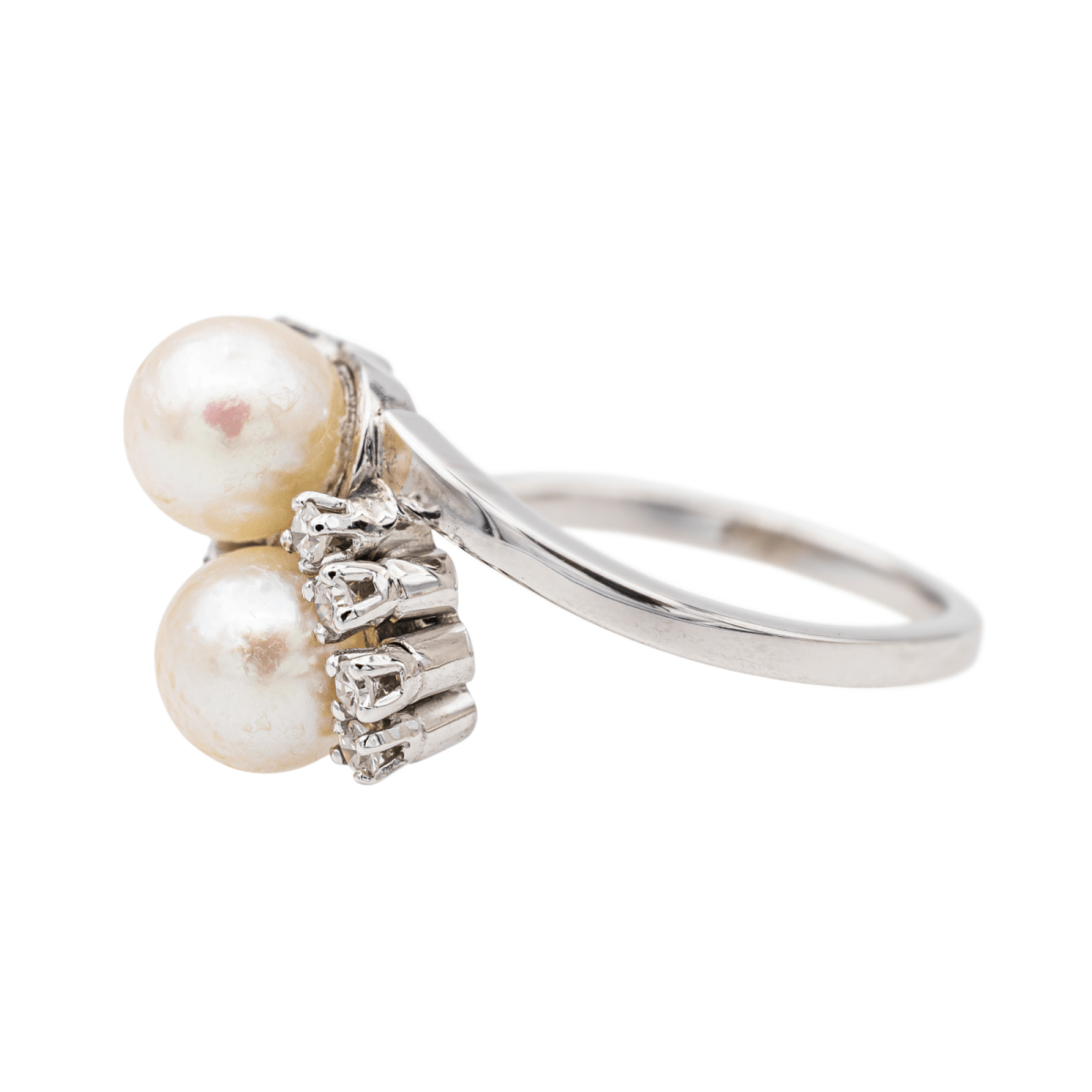 Bague Or blanc Perle de culture - Castafiore