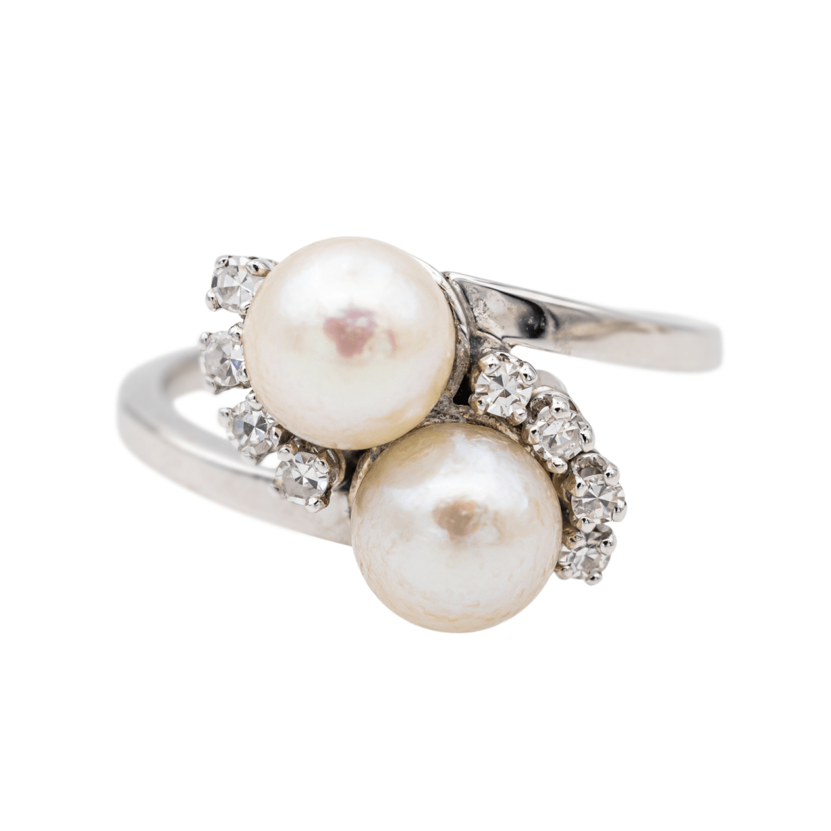 Bague Or blanc Perle de culture - Castafiore