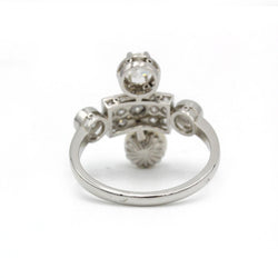 Bague - Or blanc, perles et diamants - Castafiore