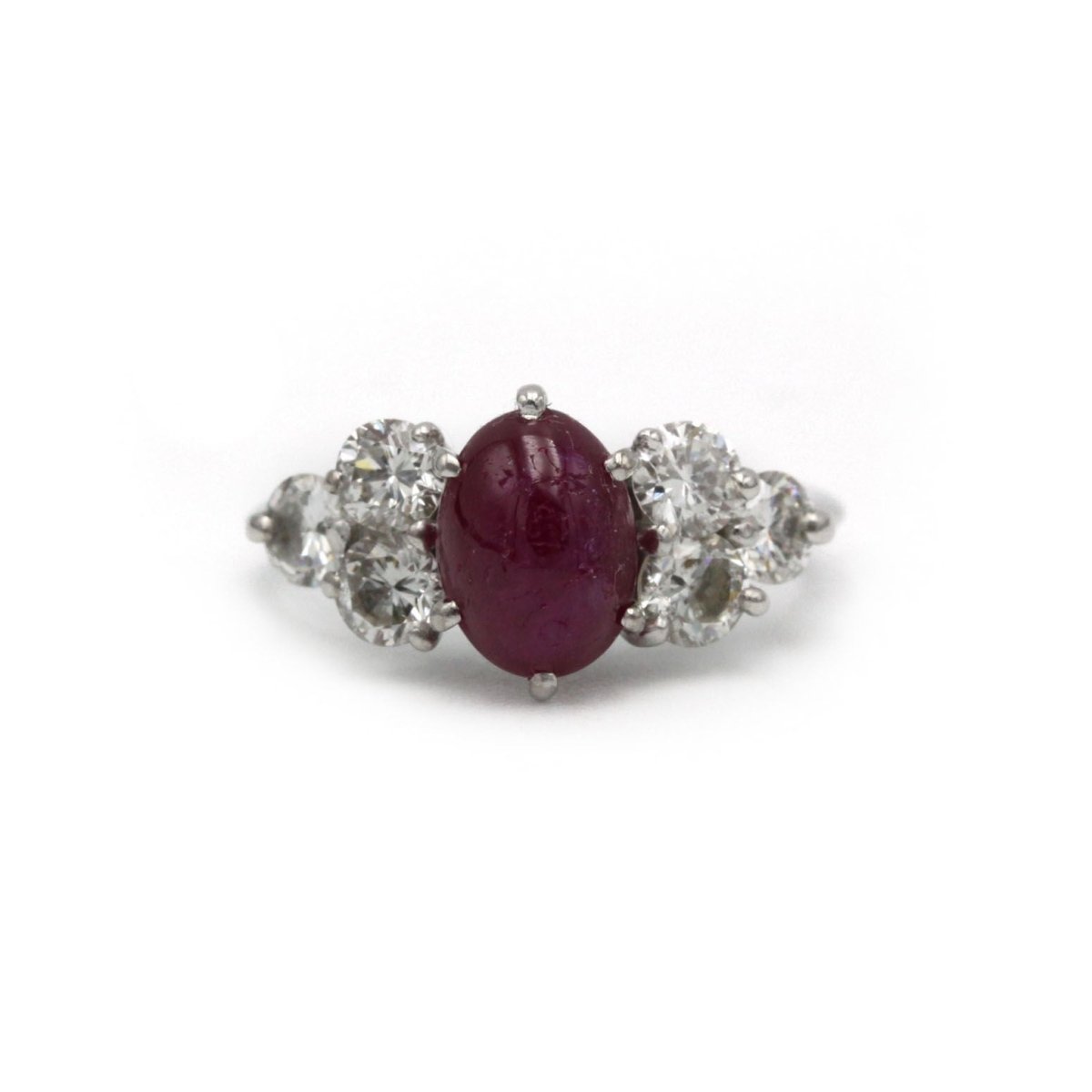 Bague - Or blanc, Rubis & Diamants - Castafiore