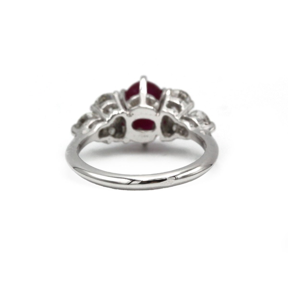 Bague - Or blanc, Rubis & Diamants - Castafiore