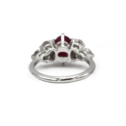 Bague - Or blanc, Rubis & Diamants - Castafiore