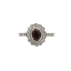 Bague - Or blanc, rubis et diamants - Castafiore