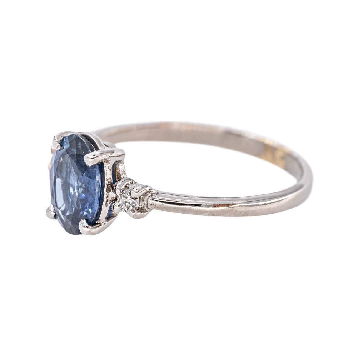 Bague Or blanc Saphir - Castafiore