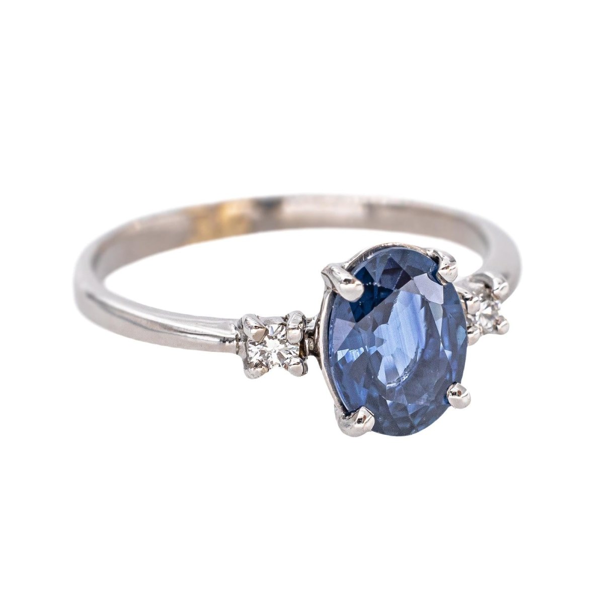 Bague Or blanc Saphir - Castafiore