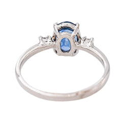 Bague Or blanc Saphir - Castafiore