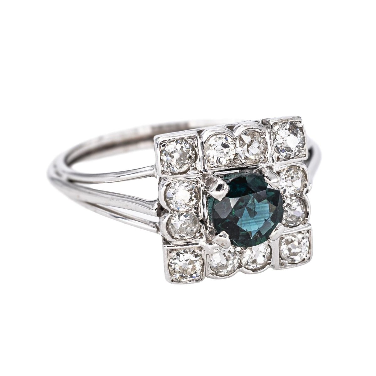 Bague Or blanc Saphir - Castafiore