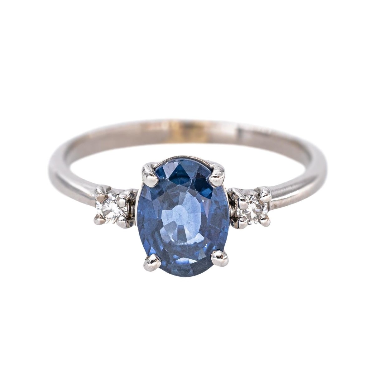 Bague Or blanc Saphir - Castafiore