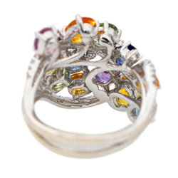 Bague Or blanc Saphir - Castafiore