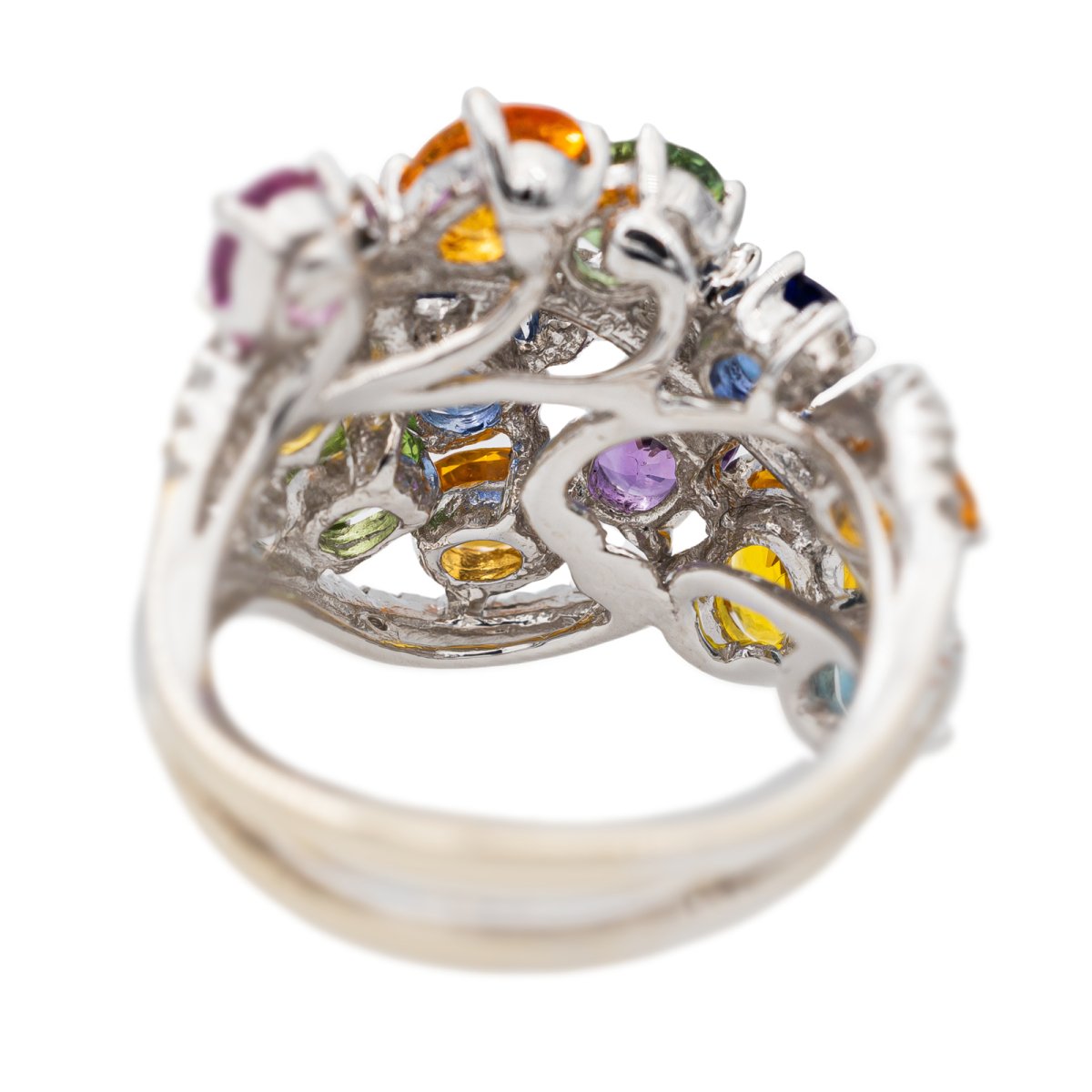 Bague Or blanc Saphir - Castafiore