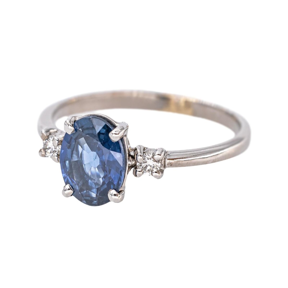 Bague Or blanc Saphir - Castafiore
