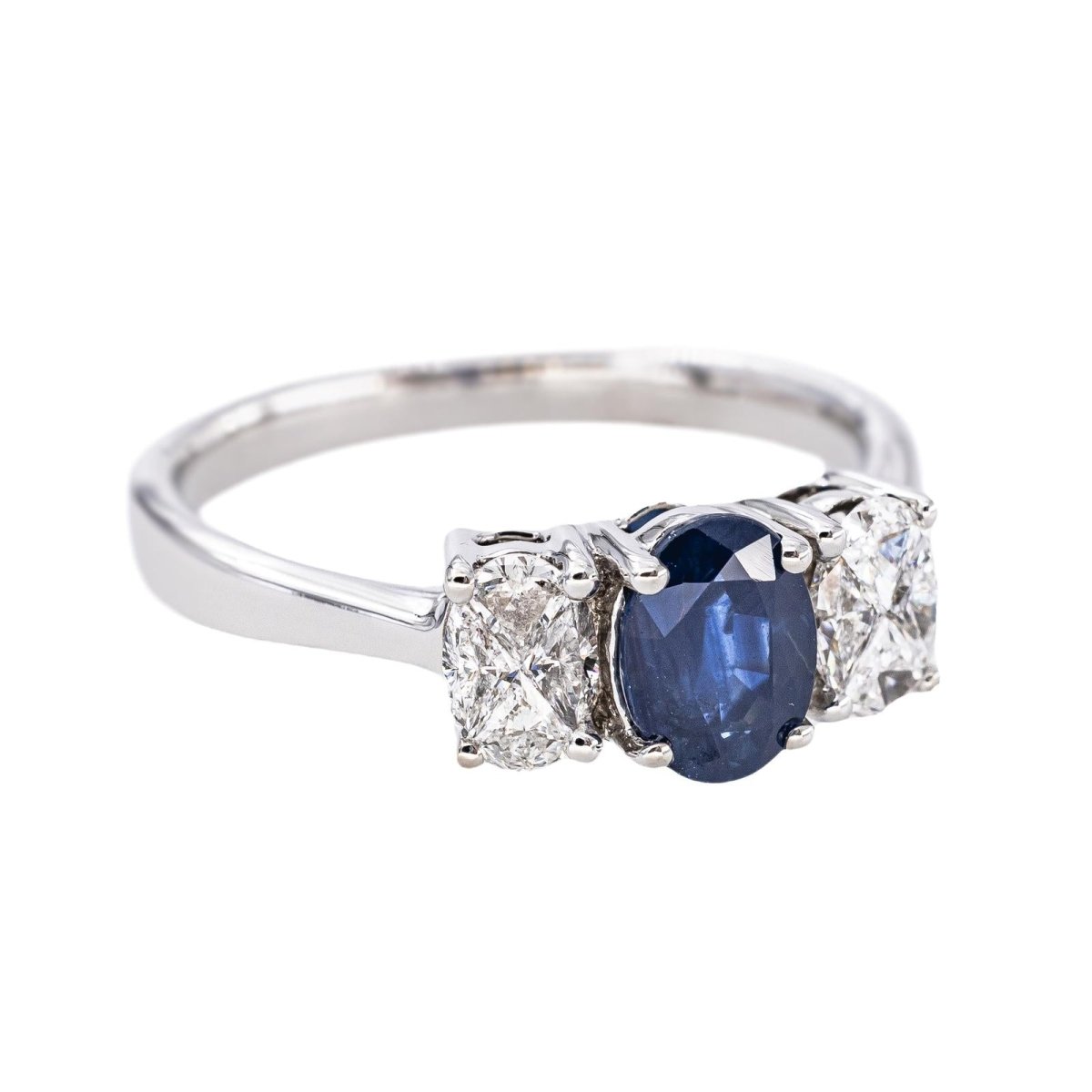 Bague Or blanc Saphir - Castafiore