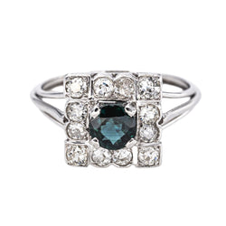 Bague Or blanc Saphir - Castafiore