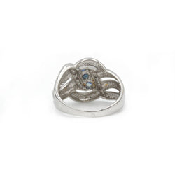 Bague - Or blanc, saphirs et diamants - Castafiore