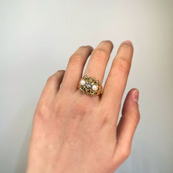 Bague - Or, Diamant & Perles - Castafiore