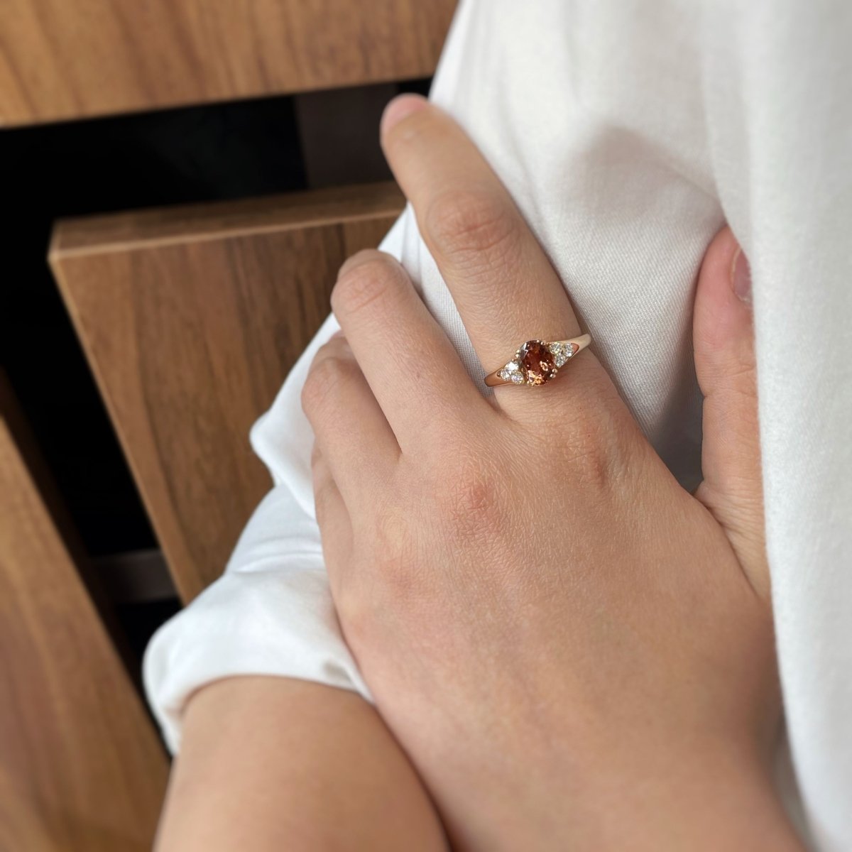 Bague - Or, Diamant & Tourmaline Rose - Castafiore