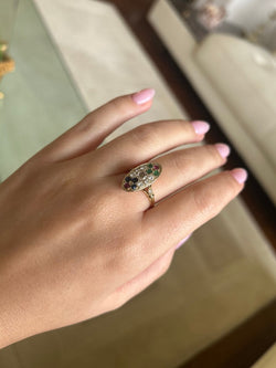 Bague - Or, diamants, émeraudes, saphirs et rubis. - Castafiore