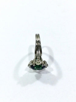 Bague Or, Diamants Et Pierre Verte Synthétique - Castafiore