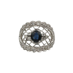 Bague - Or, diamants et saphir - Castafiore