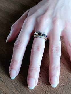Bague Or Diamants Et Saphirs - Castafiore