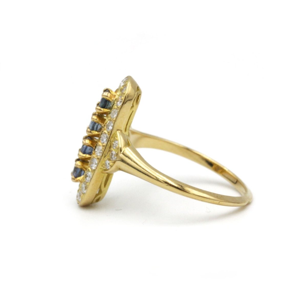 Bague - Or, diamants et saphirs - Castafiore