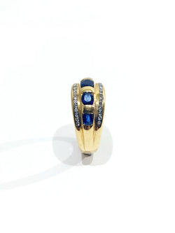 Bague Or Diamants Et Saphirs - Castafiore