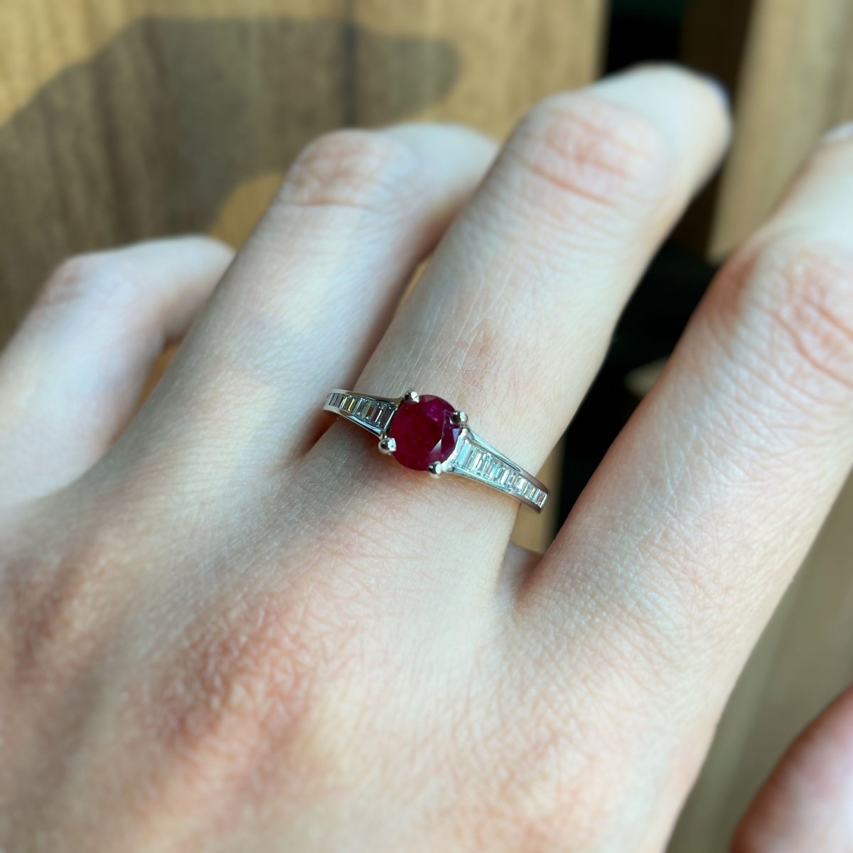 Bague - Or, Diamants & Rubis