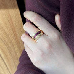 Bague - Or, Diamants & Rubis - Castafiore