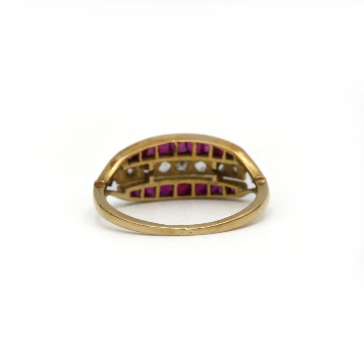 Bague - Or, Diamants & Rubis - Castafiore