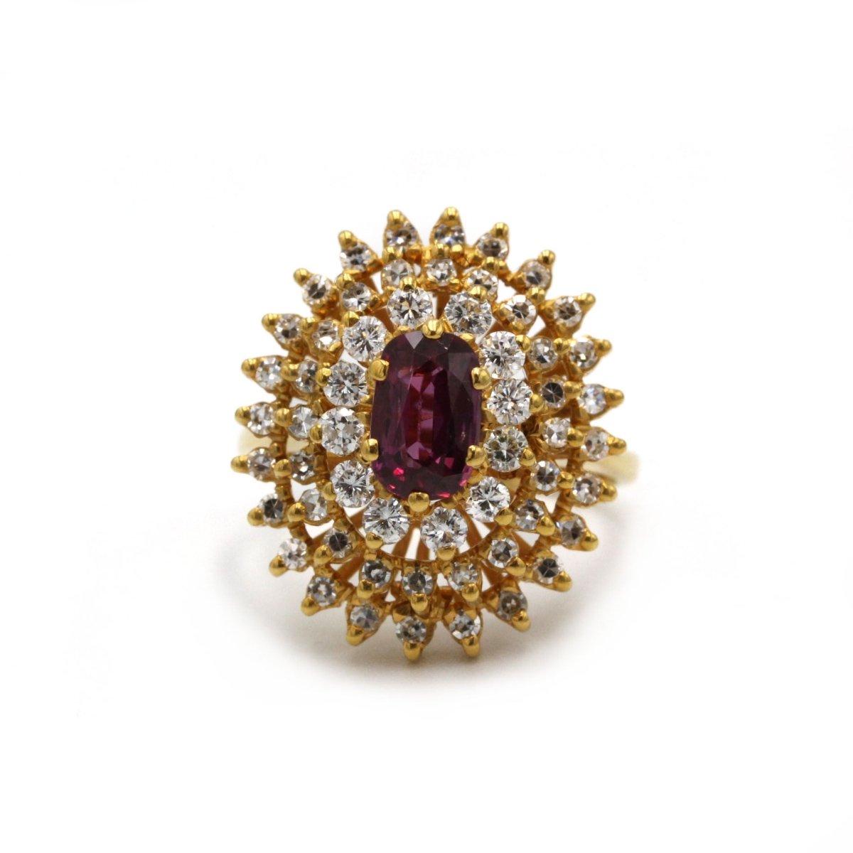Bague - Or, Diamants & Saphir rose - Castafiore