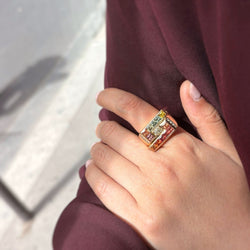 Bague - Or, Diamants & Saphirs de couleur - Castafiore