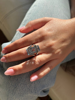 Bague - Or et Aigue - Marine - Castafiore