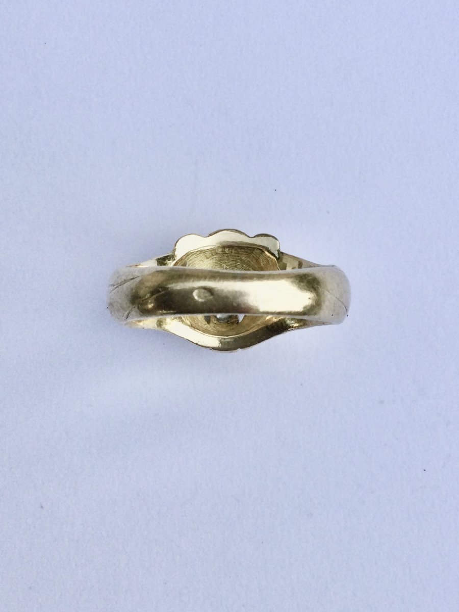 Bague Or Et Diamant Tête De Lion - Castafiore