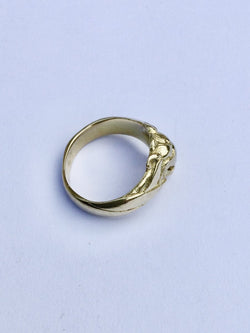 Bague Or Et Diamant Tête De Lion - Castafiore