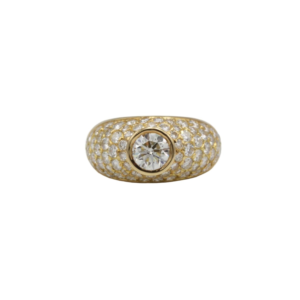 Bague or jaune 750, diamants 2.50 carats - Castafiore