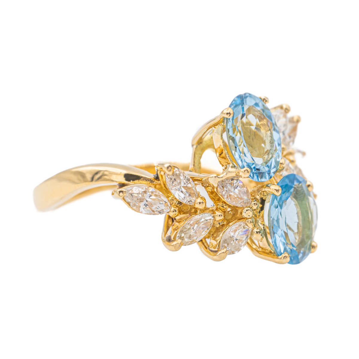 Bague Or jaune Aigue Marine - Castafiore