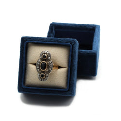Bague - Or jaune, argent, saphirs et diamants - Castafiore