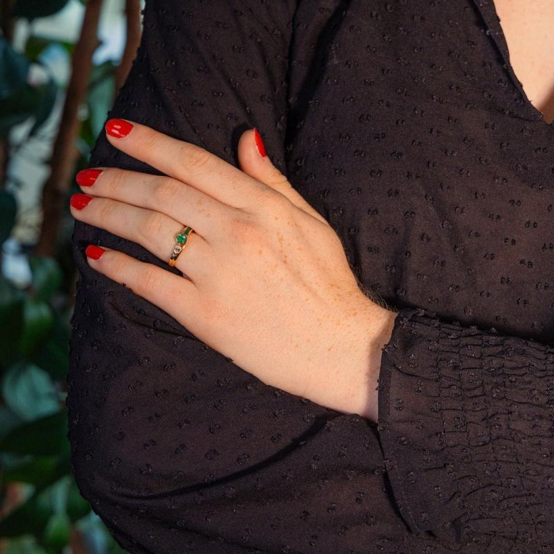 Bague Or jaune Emeraude - Castafiore