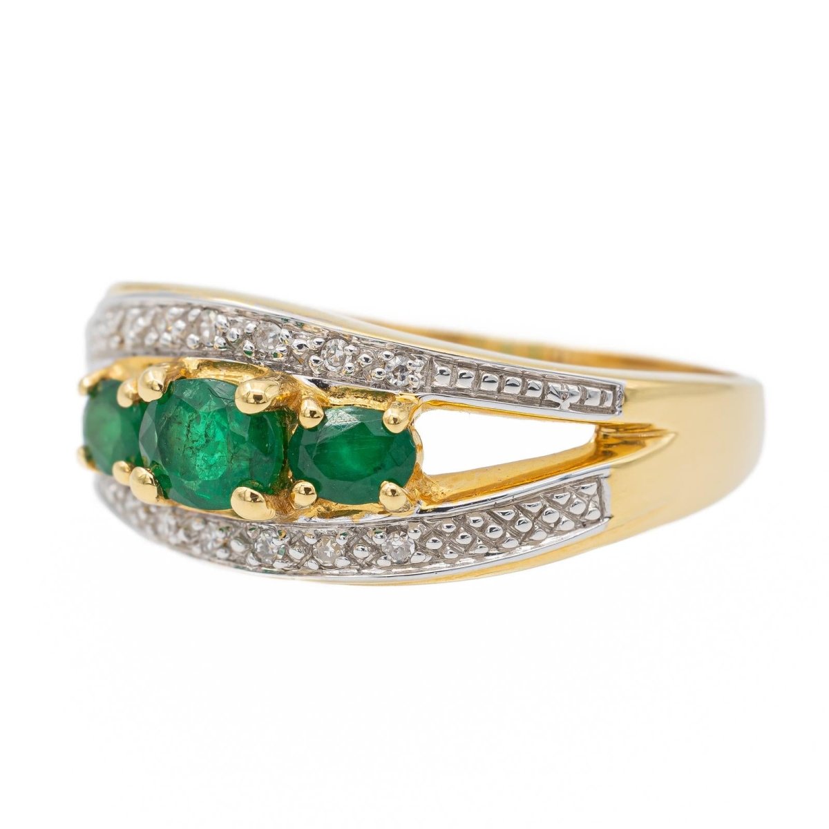 Bague Or jaune Emeraude - Castafiore