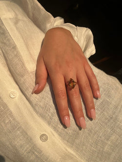 Bague - Or jaune et citrine - Castafiore